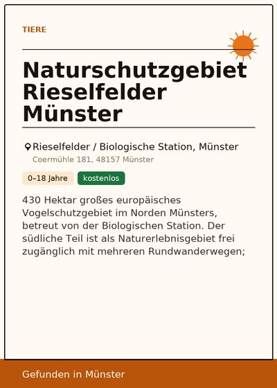 Naturschutzgebiet Rieselfelder Münster