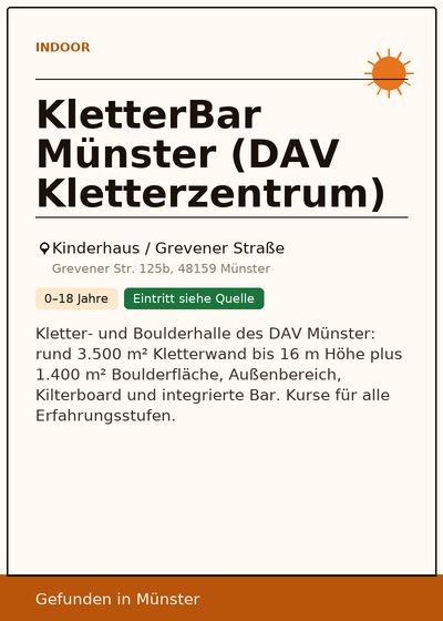 KletterBar Münster (DAV Kletterzentrum)