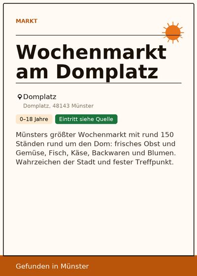 Wochenmarkt am Domplatz