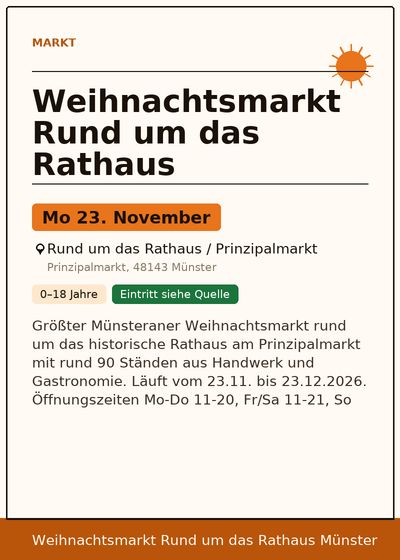 Weihnachtsmarkt Rund um das Rathaus