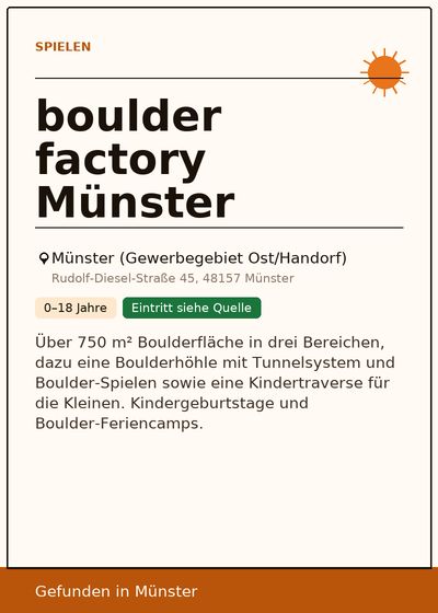 boulder factory Münster