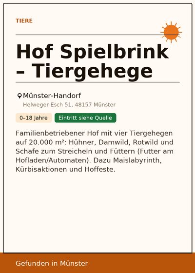 Hof Spielbrink – Tiergehege