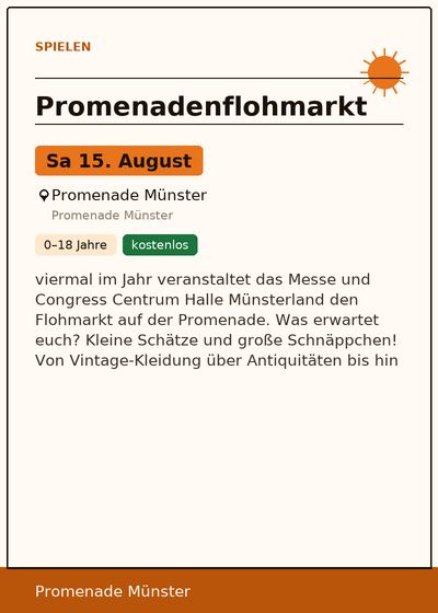 Promenadenflohmarkt