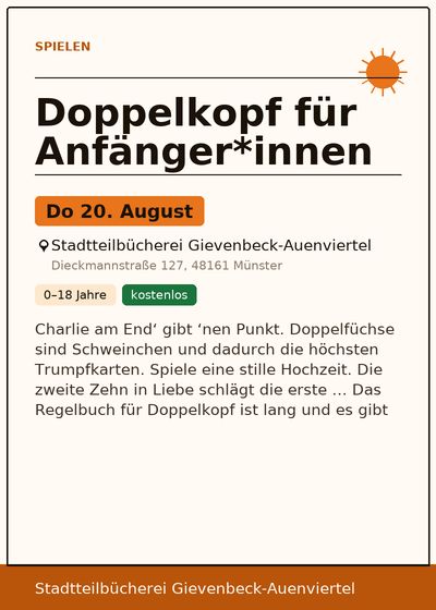 Doppelkopf für Anfänger*innen