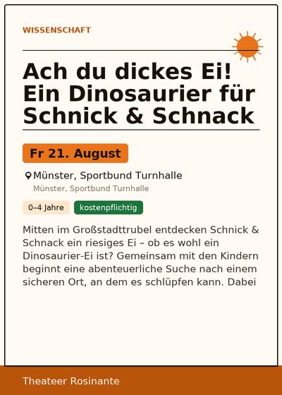 Ach du dickes Ei! Ein Dinosaurier für Schnick & Schnack