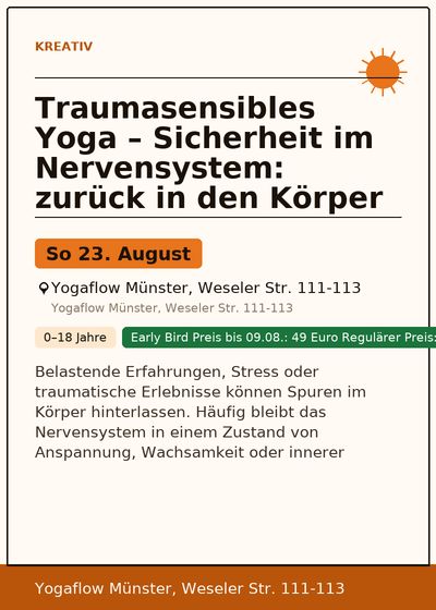 Traumasensibles Yoga – Sicherheit im Nervensystem: zurück in den Körper